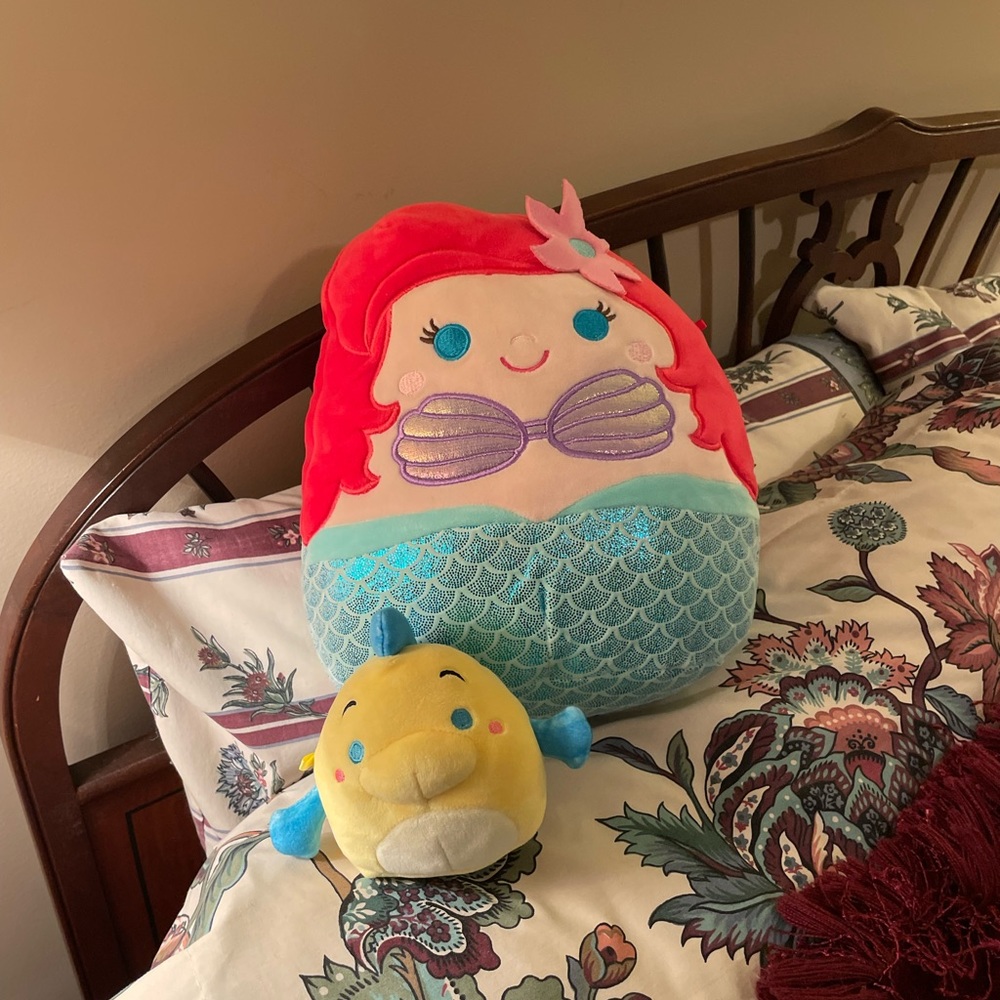 ariel and flounder squishmallow